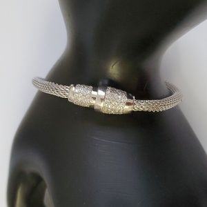 ‘Twilight Spark’ Sterling Silver 925 Mesh Bling Bracelet